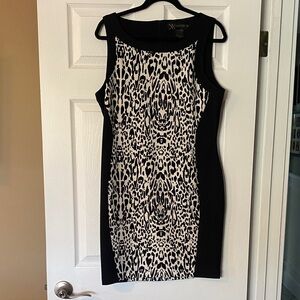 Kardashian Kollektion Black and White Animal Print Mini Dress XL